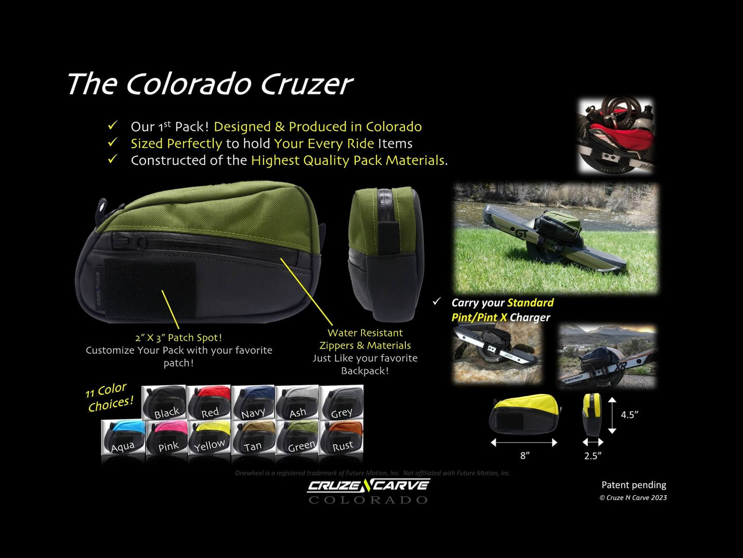 The "Colorado Cruzer" Adventure Pack Bundle (Onewheel GT/GTS/XRC, Onewheel Pint X/XR/+ Compatible)
