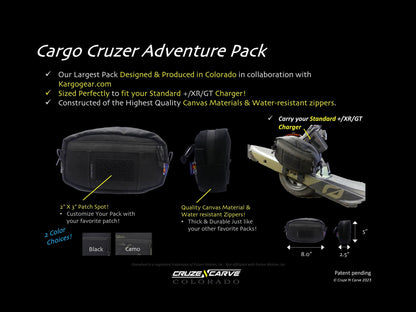 The "Cargo Cruzer" Adventure Pack (Pack Only) (Onewheel Gt, Onewheel Pint X/XR/+ Compatible)